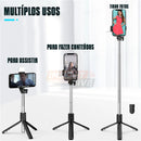 Bastão de Selfie Multifuncional Pro Live