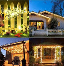 Luzes de Natal Solares com 200 LEDs e 8 Modos