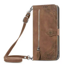 Case Couro Com Slot Para Cartão e Alça Para iPhone