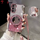 Capa Glam Mirror Para Samsung Com Espelho e Suporte
