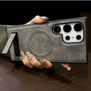 Case Leather Cushion Stand Luxo para Samsung