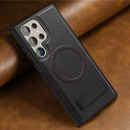Case Leather Cushion Stand Luxo para Samsung
