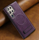 Case Leather Cushion Stand Luxo para Samsung