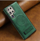 Case Leather Cushion Stand Luxo para Samsung