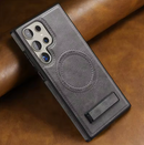 Case Leather Cushion Stand Luxo para Samsung
