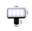 Mini Luz de Selfie LED Portátil com 3 Modos de Brilho Ajustável e Recarregável