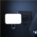Mini Luz de Selfie LED Portátil com 3 Modos de Brilho Ajustável e Recarregável