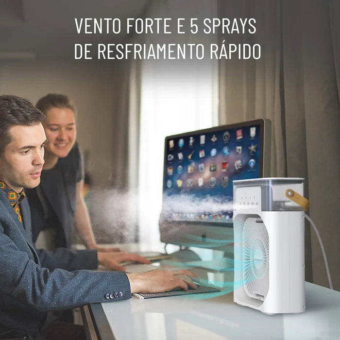 Mini Ventilador Refresh Portátil 3 em 1!