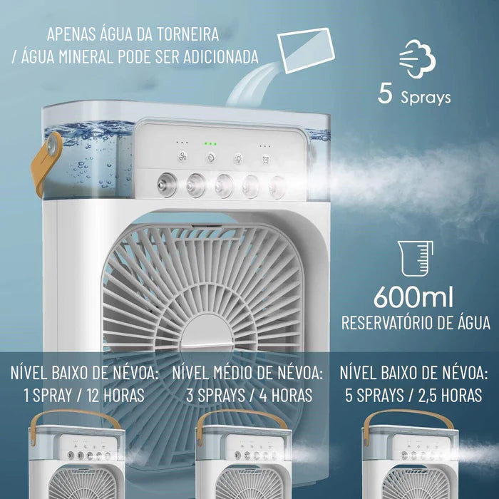 Mini Ventilador Refresh Portátil 3 em 1!