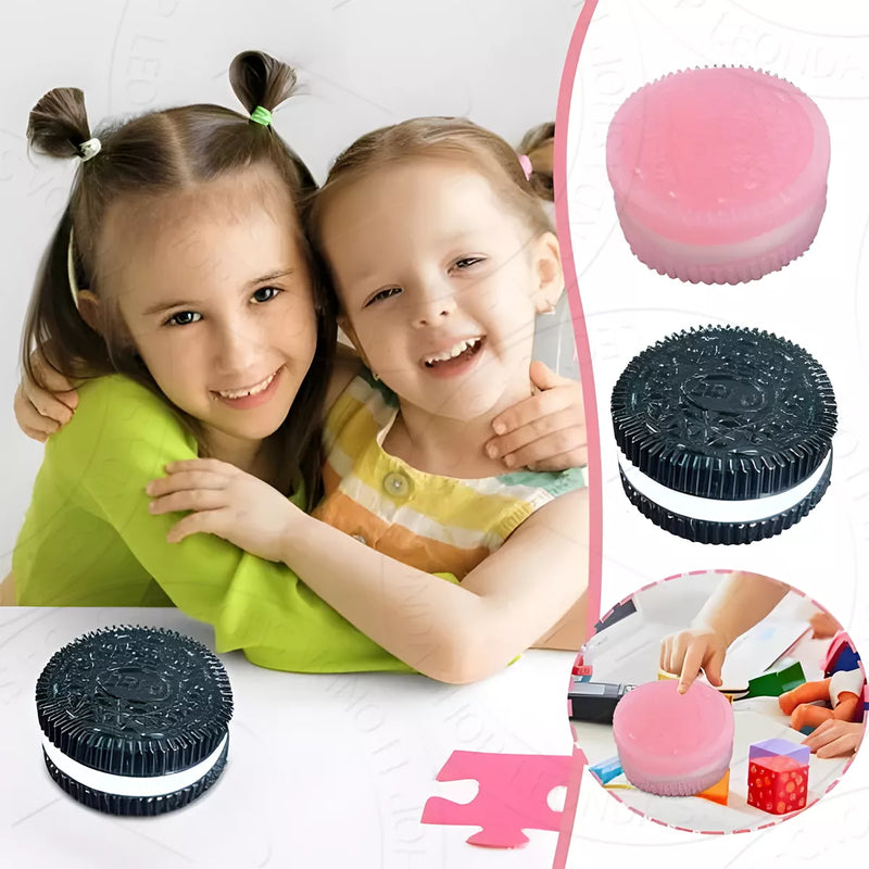 Squishy Biscoito Duo – Estica, Aperta & Relaxa! 😌