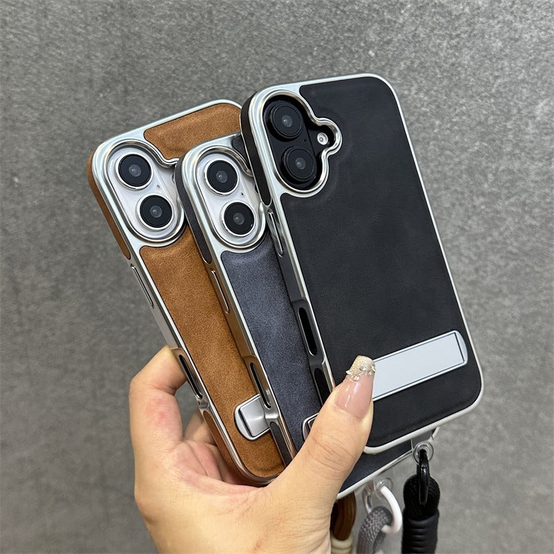 Capa Soft Leather Premium com Suporte | para iPhone