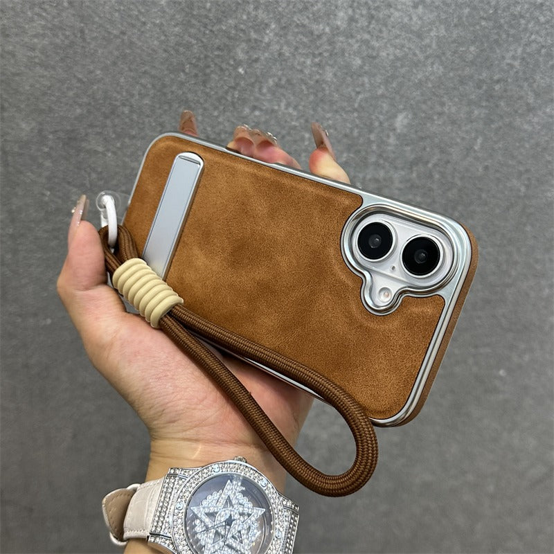 Capa Soft Leather Premium com Suporte | para iPhone