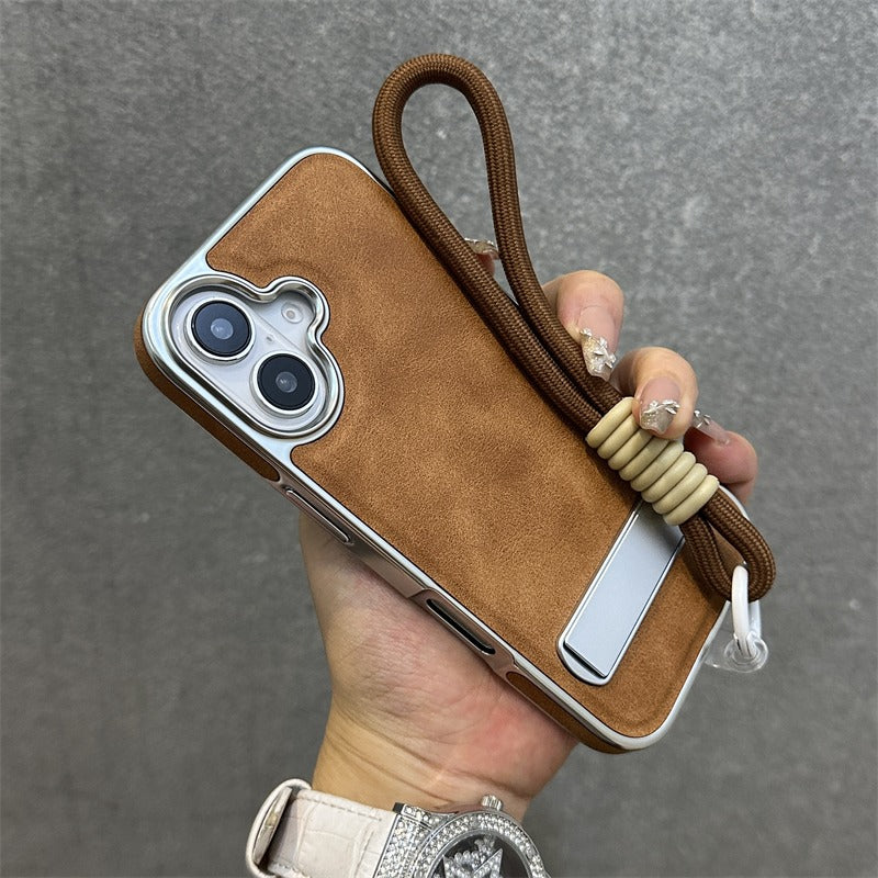 Capa Soft Leather Premium com Suporte | para iPhone