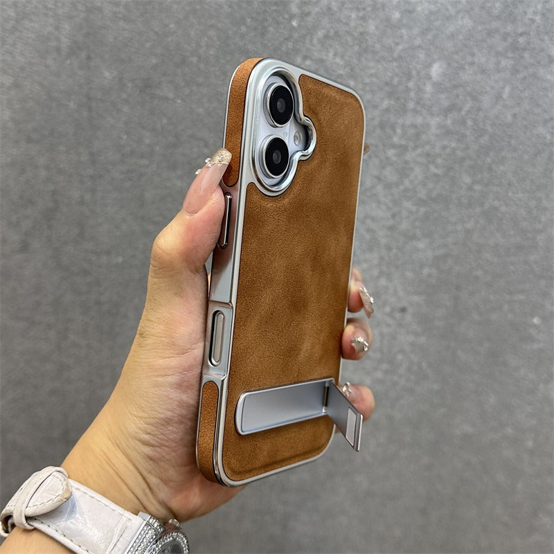 Capa Soft Leather Premium com Suporte | para iPhone