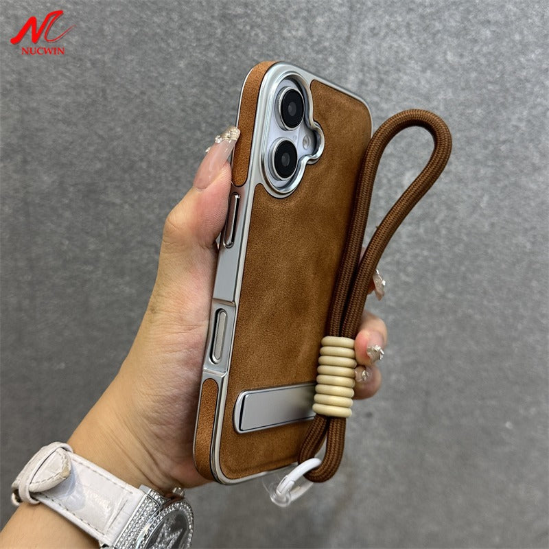 Capa Soft Leather Premium com Suporte | para iPhone