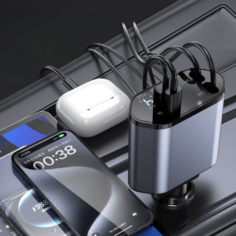 Carregador Retrátil Turbo ImportLive™ 2 em 1 - IOS e Android