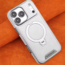 Capa de luxo com suporte em couro - Linha iPhone 17