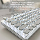Teclado Mecânico Retro Steampunk - Teclas Redondas