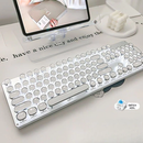 Teclado Mecânico Retro Steampunk - Teclas Redondas