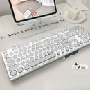 Teclado Mecânico Retro Steampunk - Teclas Redondas