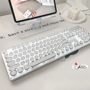 Teclado Mecânico Retro Steampunk - Teclas Redondas