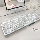 Teclado Mecânico Retro Steampunk - Teclas Redondas