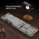 Teclado Mecânico Retro Steampunk - Teclas Redondas