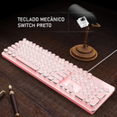 Teclado Mecânico Retro Steampunk - Teclas Redondas