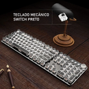 Teclado Mecânico Retro Steampunk - Teclas Redondas