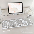 Teclado Mecânico Retro Steampunk - Teclas Redondas