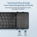 Mini Teclado Dobrável Wireless c/ Touchpad
