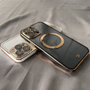 Case Clear Platinium Golden Luxo iPhone
