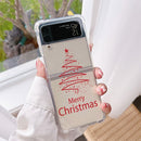 Case Clear Merry Christmas Samsung Z Flip