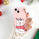 Case Cute Merry Christmas iPhone - Com Pingente