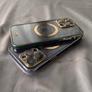 Case Clear Platinium Golden Luxo iPhone