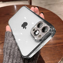 Case Luxuosa Glitter Diamante iPhone - Com Protetores de Lente