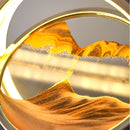 Ampulheta Rotativa LED 3D - Areia Movediça