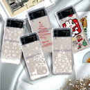 Case Clear Merry Christmas Samsung Z Flip