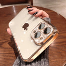 Case Luxuosa Glitter Diamante iPhone - Com Protetores de Lente
