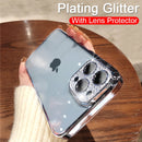 Case Luxuosa Glitter Diamante iPhone - Com Protetores de Lente
